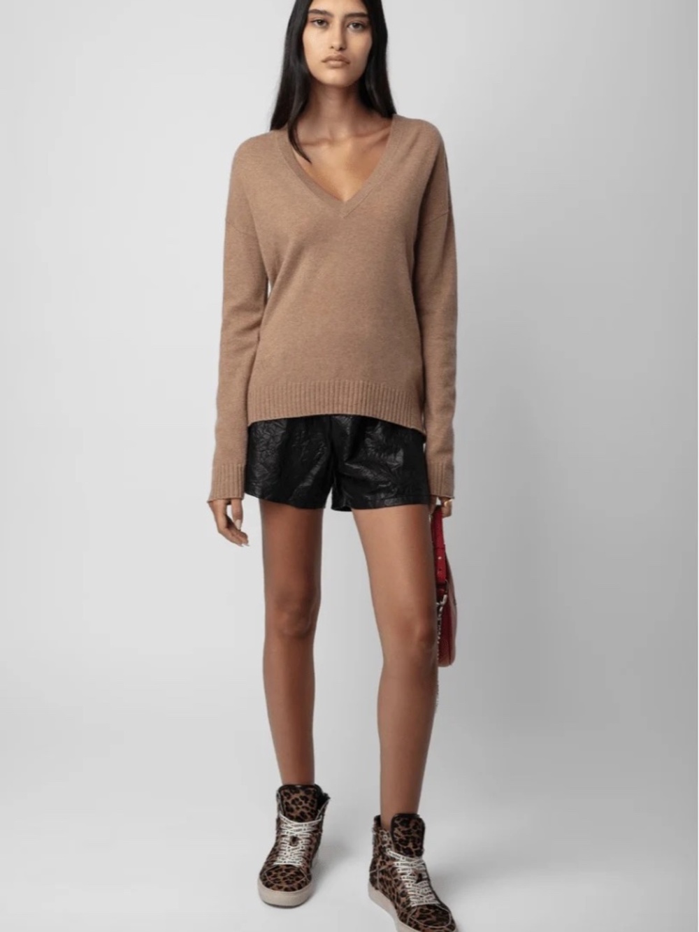 Zadig & Voltaire Brumy Cashmere Sweater Camel Tan M